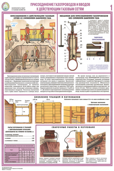 ПС22 Безопасность работ в газовом хозяйстве (бумага, А2, 4 листа) - Плакаты - Газоопасные работы - ohrana.inoy.org